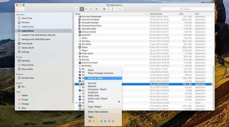 How to delete an app from mac air mac pro
